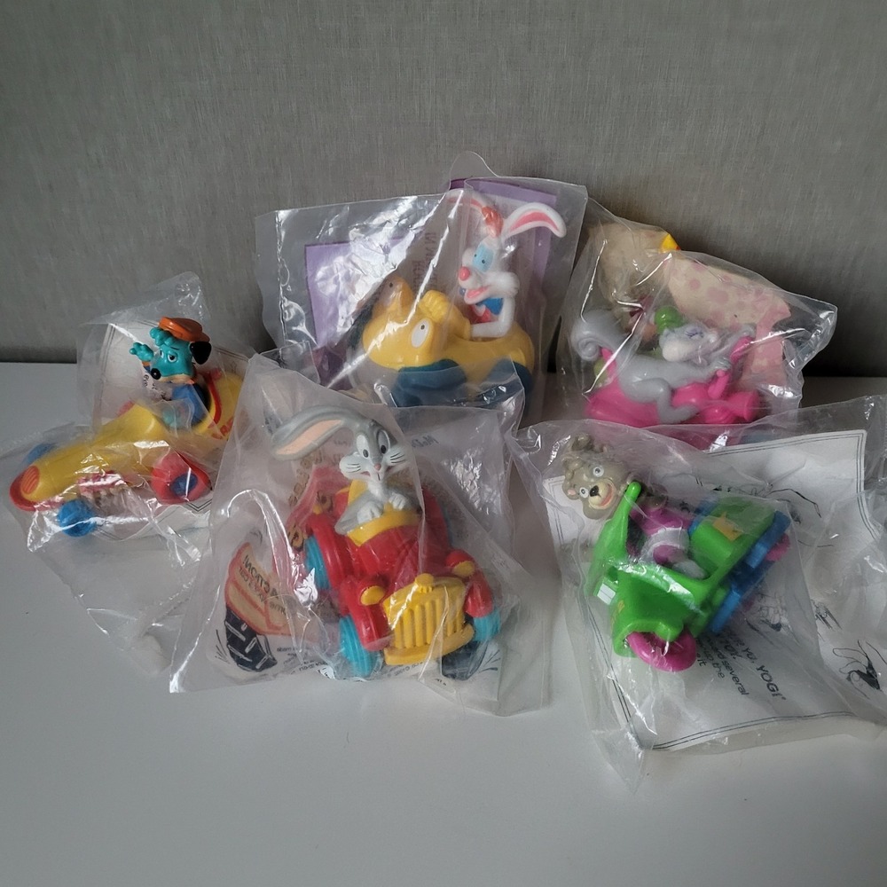 Vintage McDonald's Happy Meal Toy Lot of 5 Sealed Roger Rabbit, Animaniacs +More